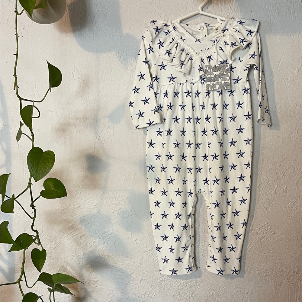 Kate Quinn Star Print Long Sleeve Romper